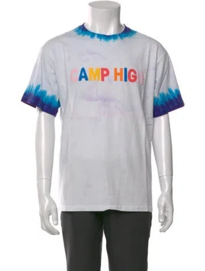 Pre-owned Camp High Graphic Print Crew Neck T-shirt In Pink