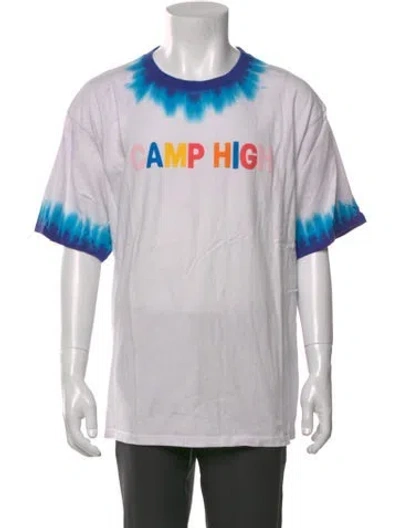 Pre-owned Camp High Graphic Print Crew Neck T-shirt In Pink
