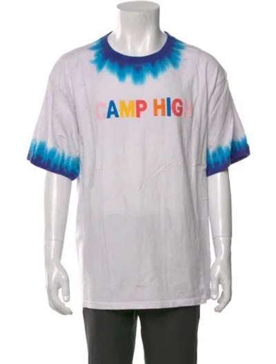 Pre-owned Camp High Graphic Print Crew Neck T-shirt In Pink