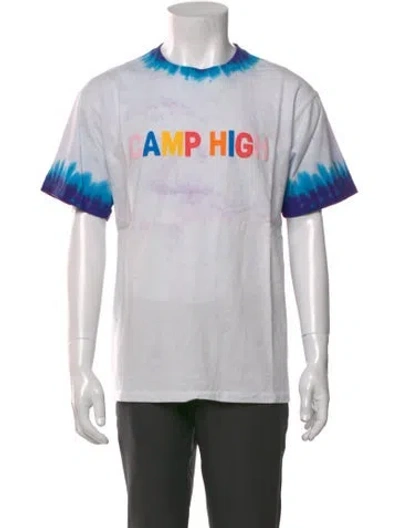Pre-owned Camp High Graphic Print Crew Neck T-shirt In Pink