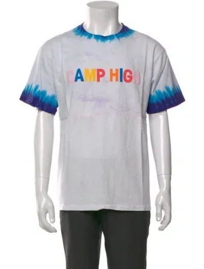 Pre-owned Camp High Graphic Print Crew Neck T-shirt In Pink