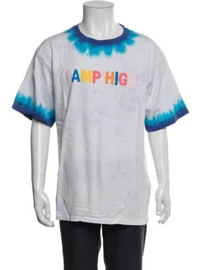 Pre-owned Camp High Graphic Print Crew Neck T-shirt In White