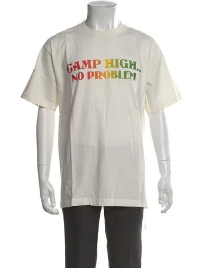 Pre-owned Camp High Graphic Print Crew Neck T-shirt In White