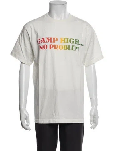 Pre-owned Camp High Graphic Print Crew Neck T-shirt In White