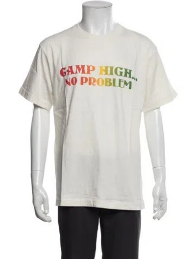 Pre-owned Camp High Graphic Print Crew Neck T-shirt In White