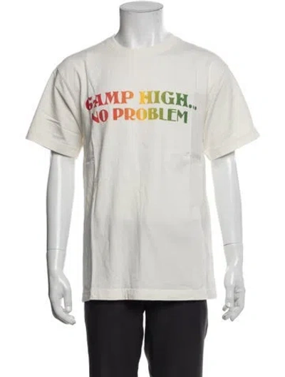 Pre-owned Camp High Graphic Print Crew Neck T-shirt In White