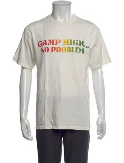 Pre-owned Camp High Graphic Print Crew Neck T-shirt In White
