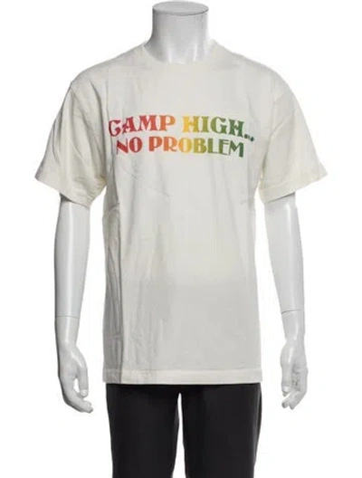 Pre-owned Camp High Graphic Print Crew Neck T-shirt In White