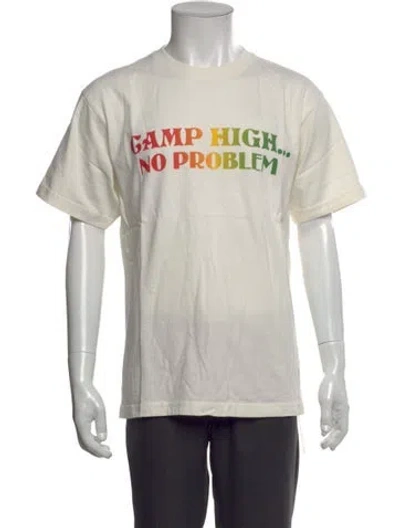 Pre-owned Camp High Graphic Print Crew Neck T-shirt In White