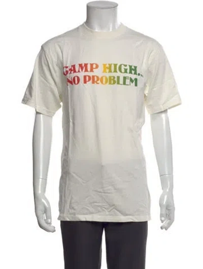 Pre-owned Camp High Graphic Print Crew Neck T-shirt In White