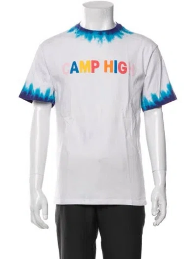 Pre-owned Camp High Graphic Print Crew Neck T-shirt In White