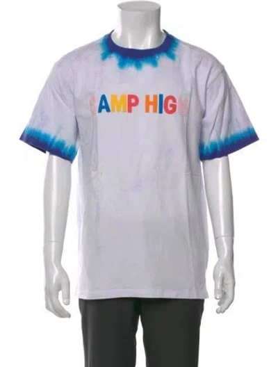 Pre-owned Camp High Graphic Print Crew Neck T-shirt In White