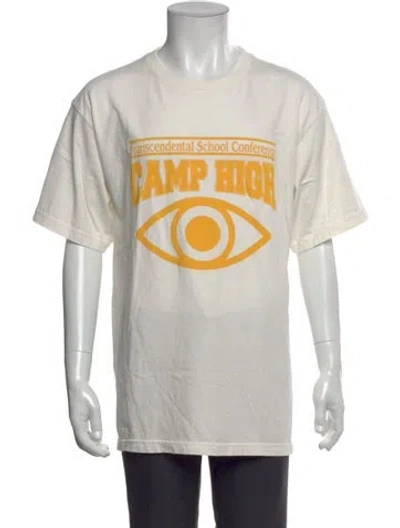 Pre-owned Camp High Graphic Print Crew Neck T-shirt In White