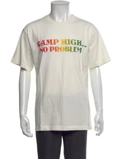 Pre-owned Camp High Graphic Print Crew Neck T-shirt In White