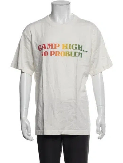 Pre-owned Camp High Graphic Print Crew Neck T-shirt In White