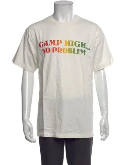 Pre-owned Camp High Graphic Print Crew Neck T-shirt In White