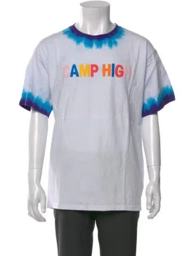 Pre-owned Camp High Graphic Print Crew Neck T-shirt In White