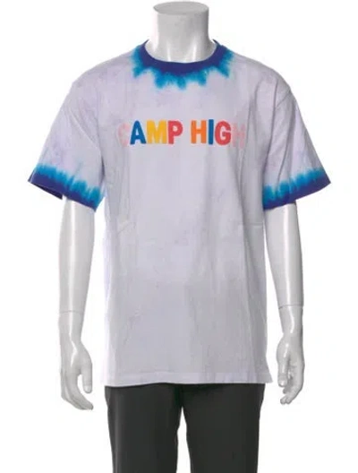 Pre-owned Camp High Graphic Print Crew Neck T-shirt In White