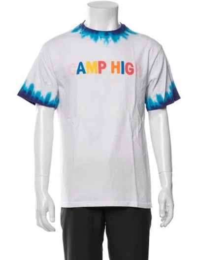 Pre-owned Camp High Graphic Print Crew Neck T-shirt In White