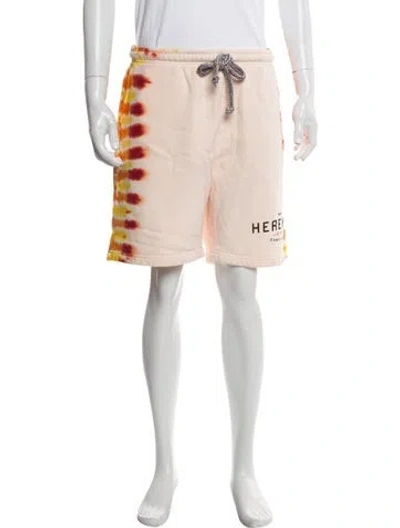 Pre-owned Camp High Graphic Print Jogger Shorts In Neutral