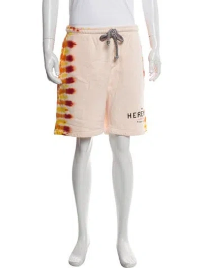 Pre-owned Camp High Graphic Print Jogger Shorts In Neutral