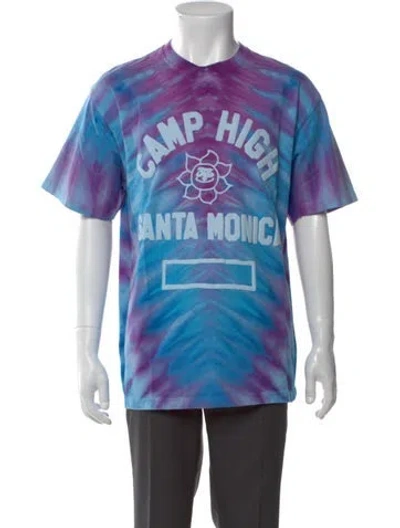 Pre-owned Camp High Graphic Print Short Sleeve Shirt In Blue