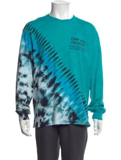 Pre-owned Camp High Printed Long Sleeve Shirt In Blue