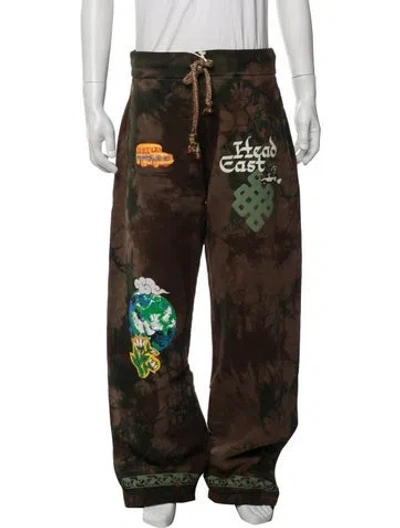 Pre-owned Camp High Printed Lounge Bottoms In Brown
