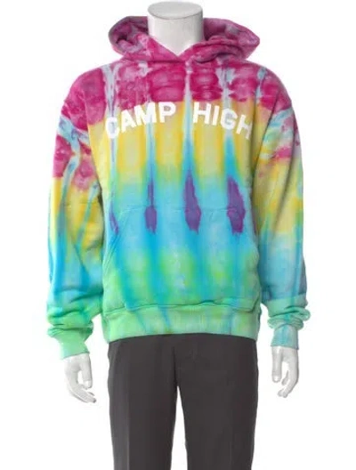 Pre-owned Camp High Tie-dye Print Crew Neck Hoodie In Multi
