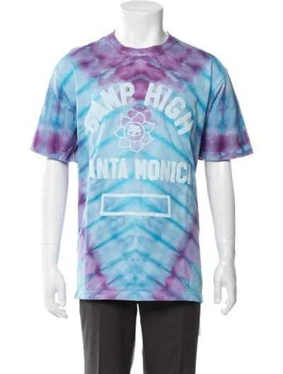 Pre-owned Camp High Tie-dye Print Crew Neck T-shirt In Blue