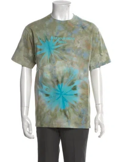 Pre-owned Camp High Tie-dye Print Crew Neck T-shirt In Green