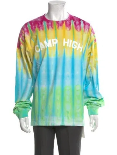 Pre-owned Camp High Tie-dye Print Crew Neck T-shirt In Multi