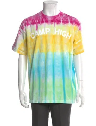 Pre-owned Camp High Tie-dye Print Crew Neck T-shirt In Multi