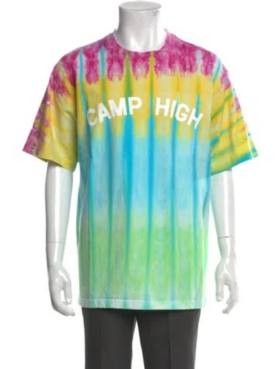 Pre-owned Camp High Tie-dye Print Crew Neck T-shirt In Multi