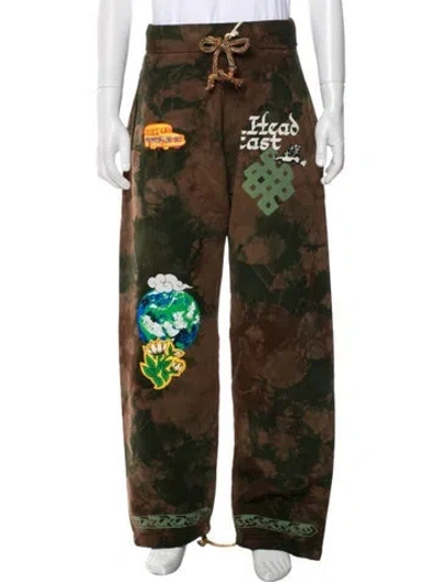 Pre-owned Camp High Tie-dye Print Lounge Bottoms W/ Tags In Green