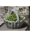 Campania International Basket Planter With Handle In Light Gray
