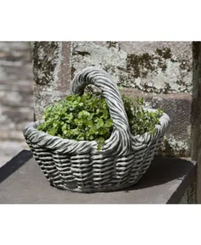 Campania International Basket Planter With Handle In Slate