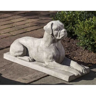 Campania International Boxer Statue In Travertine