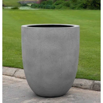 Campania International Bradford Fiber Clay Composite Pot Planter In Stone Grey Lite