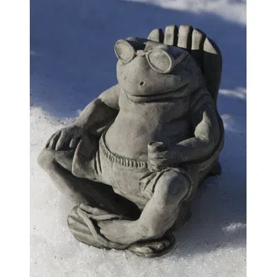 Campania International Bud On The Beach Statue In Aged Limestone
