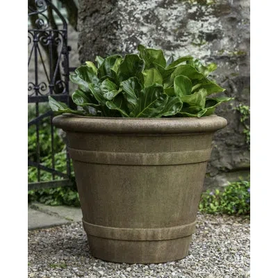 Campania International Certosa Cast Stone Pot Planter In Brownstone
