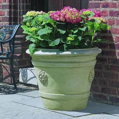 Campania International Certosa Cast Stone Pot Planter In Verde