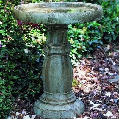 Campania International Classic Large Birdbath In Alpine Stone