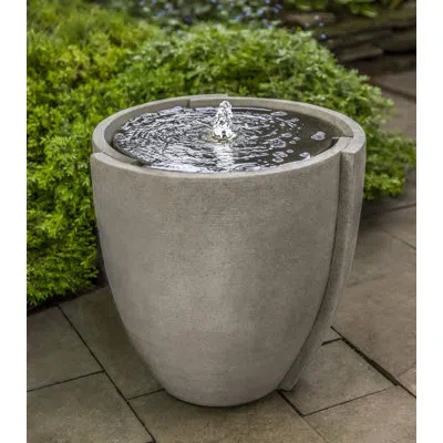 Campania International Concrete Concept Basin Fountain In Brownstone