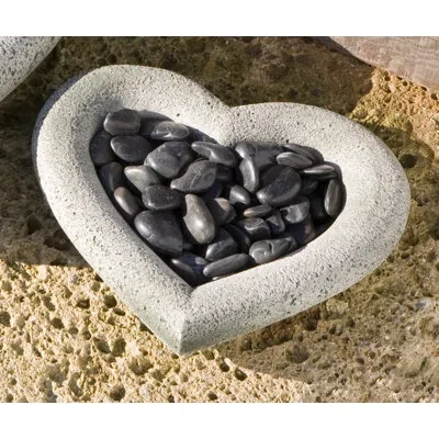 Campania International Heart Shell Statue In Aged Limestone