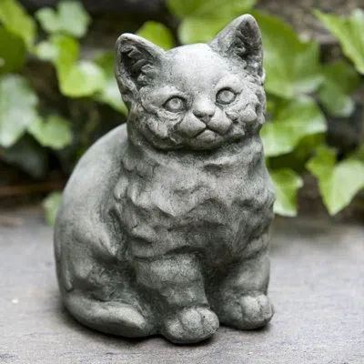 Campania International Kitty Statue In Travertine