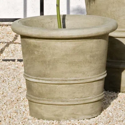 Campania International Lucca Cast Stone Pot Planter In Ferro Rustico Nuovo