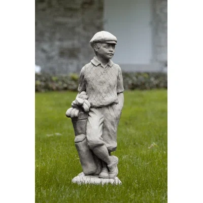 Campania International Male Golfer Statue In Natural