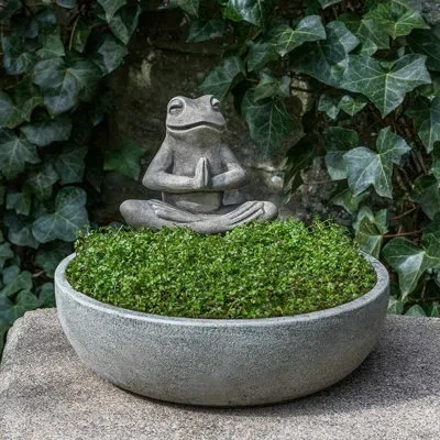 Campania International Meditation Frog Bowl In Grey