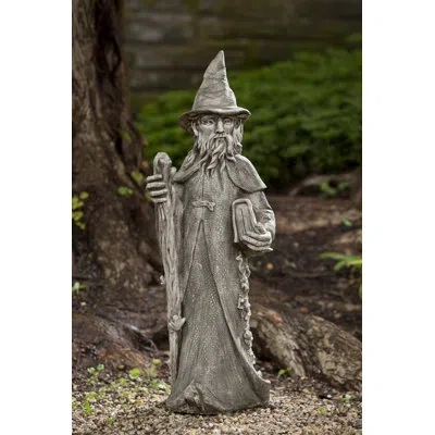 Campania International Merlin Statue In Brownstone